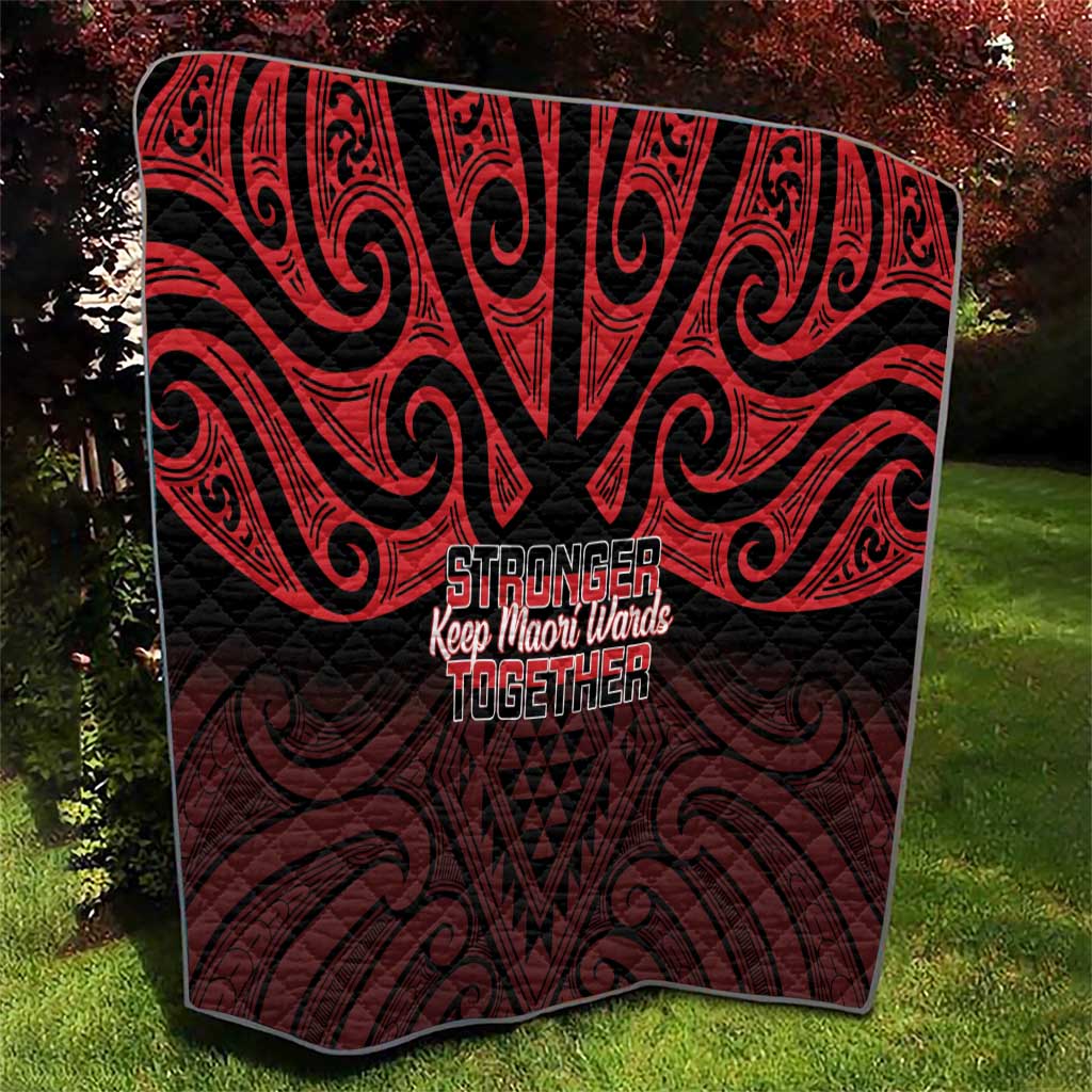 Keep Maori Wards New Zealand Quilt Stronger Together Aotearoa Taniko - Polynesian Pride