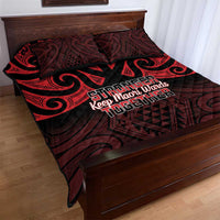 Keep Maori Wards New Zealand Quilt Bed Set Stronger Together Aotearoa Taniko - Polynesian Pride