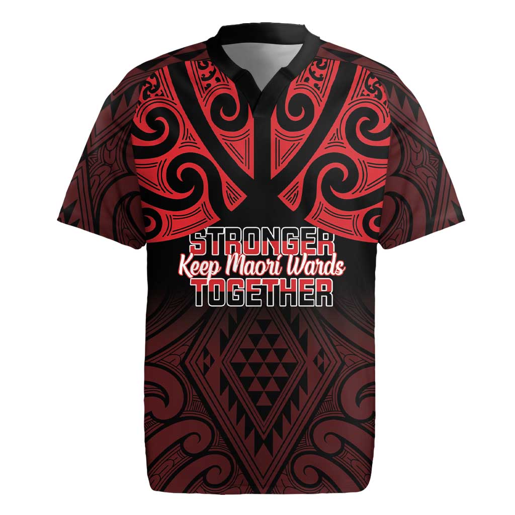 Personalised Keep Maori Wards New Zealand Rugby Jersey Stronger Together Aotearoa Taniko - Polynesian Pride