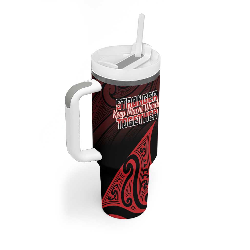 Personalised Keep Maori Wards New Zealand Tumbler With Handle Stronger Together Aotearoa Taniko - Polynesian Pride