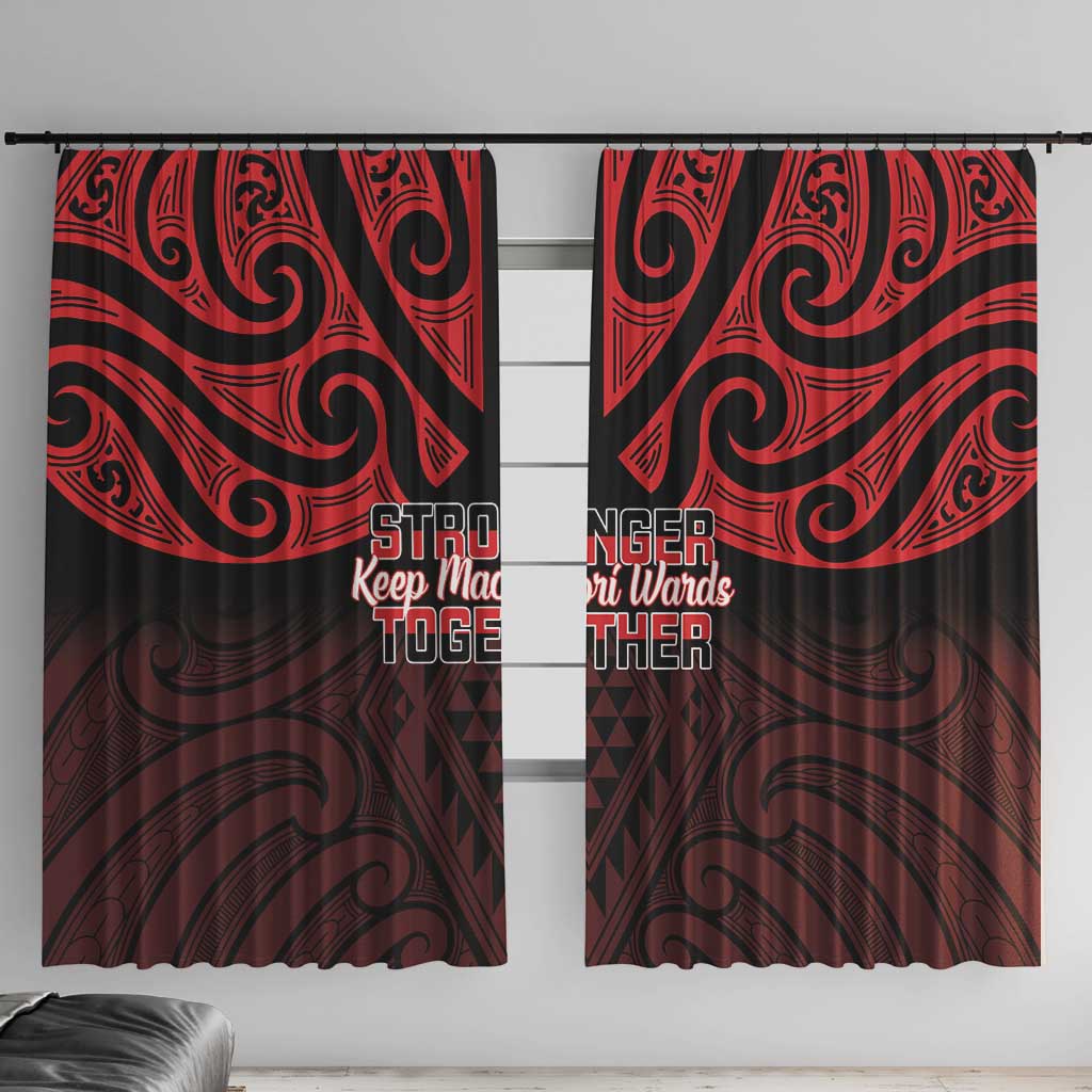 Keep Maori Wards New Zealand Window Curtain Stronger Together Aotearoa Taniko - Polynesian Pride