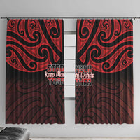 Keep Maori Wards New Zealand Window Curtain Stronger Together Aotearoa Taniko - Polynesian Pride
