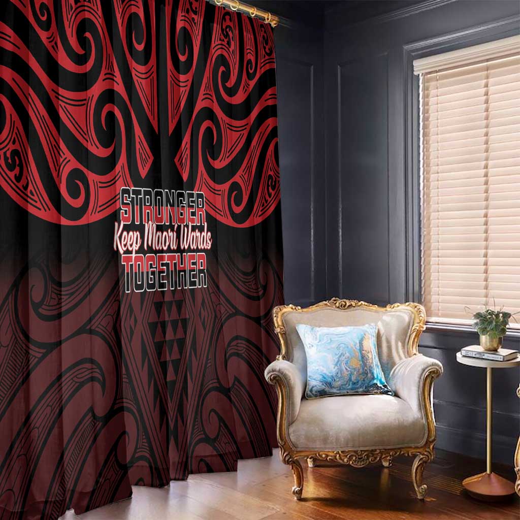 Keep Maori Wards New Zealand Window Curtain Stronger Together Aotearoa Taniko - Polynesian Pride