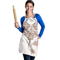 New Zealand Manta Ray Tattoo Apron Aotearoa Maori Haehae Beige - Polynesian Pride