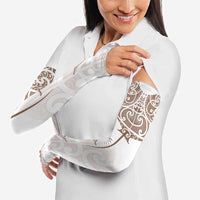 New Zealand Manta Ray Tattoo Arm Sleeves Aotearoa Maori Haehae Beige - Polynesian Pride