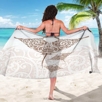 New Zealand Manta Ray Tattoo Sarong Aotearoa Maori Haehae Beige - Polynesian Pride