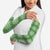 Green Hawaiian Quilt Arm Sleeves Hawaii Pineapple Monstera Palaka Motifs - Polynesian Pride