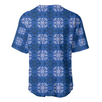 Royal Blue Hawaiian Quilt Baseball Jersey Hawaii Pineapple Monstera Palaka Motifs LT14 - Polynesian Pride