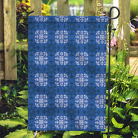 Royal Blue Hawaiian Quilt Garden Flag Hawaii Pineapple Monstera Palaka Motifs - Polynesian Pride
