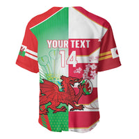 Japan and Wales Rugby Custom Baseball Jersey Brave Blossoms Welsh Dragon Together LT14 - Polynesian Pride