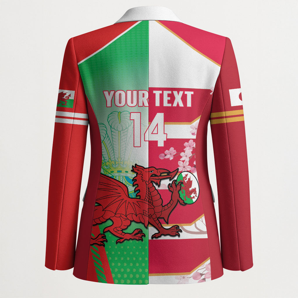 Japan and Wales Rugby Custom Blazer Brave Blossoms Welsh Dragon Together LT14 - Polynesian Pride