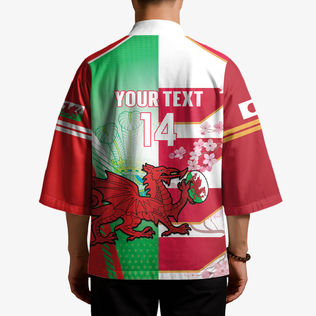 Japan and Wales Rugby Custom Kimono Brave Blossoms Welsh Dragon Together LT14 - Polynesian Pride