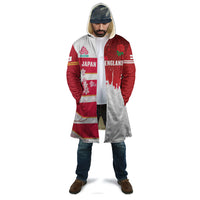 Japan and England Rugby Custom Cloak Brave Blossoms Red Roses Together LT14 - Polynesian Pride