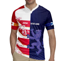 Japan and Scotland Rugby Custom Rugby Jersey Brave Blossoms Scottish Thistle Together LT14 - Polynesian Pride