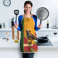 Personalized Hawaii Akohekohe Ohia Lehua Apron Crested Honeycreeper Kakau Hawaiian Pattern LT14 - Polynesian Pride