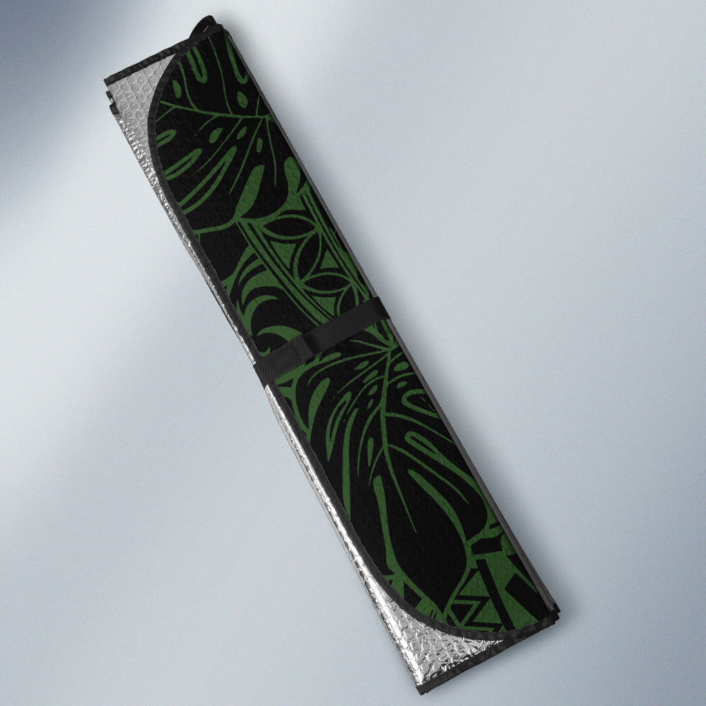 Personalized Hawaii Akohekohe Ohia Lehua Auto Sun Shade Crested Honeycreeper Kakau Hawaiian Pattern LT14 - Polynesian Pride