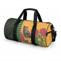 Personalized Hawaii Akohekohe Ohia Lehua Duffle Bag Crested Honeycreeper Kakau Hawaiian Pattern LT14 - Polynesian Pride