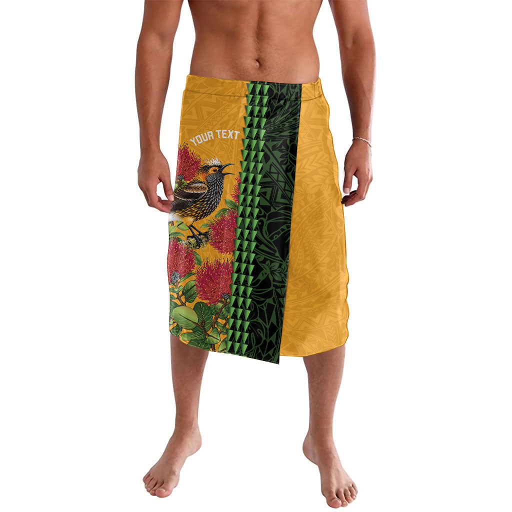 Personalized Hawaii Akohekohe Ohia Lehua Lavalava Crested Honeycreeper Kakau Hawaiian Pattern LT14 Orange - Polynesian Pride
