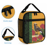 Personalized Hawaii Akohekohe Ohia Lehua Lunch Bag Crested Honeycreeper Kakau Hawaiian Pattern LT14 - Polynesian Pride