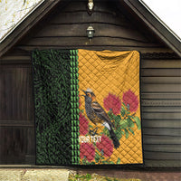 Personalized Hawaii Akohekohe Ohia Lehua Quilt Crested Honeycreeper Kakau Hawaiian Pattern LT14 - Polynesian Pride
