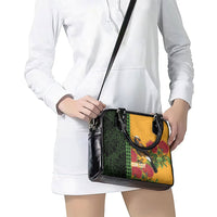 Personalized Hawaii Akohekohe Ohia Lehua Shoulder Handbag Crested Honeycreeper Kakau Hawaiian Pattern LT14 - Polynesian Pride