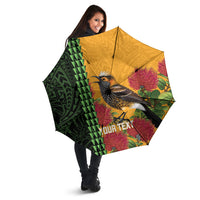 Personalized Hawaii Akohekohe Ohia Lehua Umbrella Crested Honeycreeper Kakau Hawaiian Pattern LT14 - Polynesian Pride