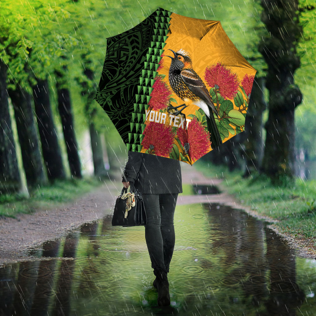 Personalized Hawaii Akohekohe Ohia Lehua Umbrella Crested Honeycreeper Kakau Hawaiian Pattern LT14 - Polynesian Pride