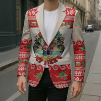 Mele Kalikimaka Hawaii Blazer Funny Beer-Loving Santa Hawaiian Tropical LT14 - Polynesian Pride