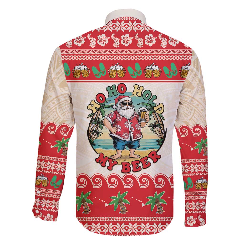 Mele Kalikimaka Hawaii Family Matching Mermaid Dress and Hawaiian Shirt Funny Beer-Loving Santa Hawaiian Tropical - Polynesian Pride