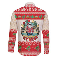 Mele Kalikimaka Hawaii Family Matching Off The Shoulder Long Sleeve Dress and Hawaiian Shirt Funny Beer-Loving Santa Hawaiian Tropical - Polynesian Pride