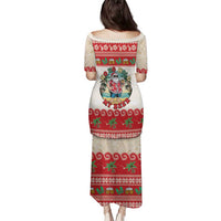 Mele Kalikimaka Hawaii Family Matching Puletasi and Hawaiian Shirt Funny Beer-Loving Santa Hawaiian Tropical - Polynesian Pride