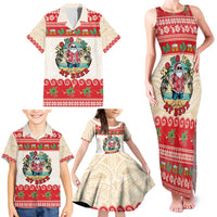 Mele Kalikimaka Hawaii Family Matching Tank Maxi Dress and Hawaiian Shirt Funny Beer-Loving Santa Hawaiian Tropical - Polynesian Pride