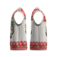 Mele Kalikimaka Hawaii Christmas Knitted V-Neck Vest Funny Beer-Loving Santa Hawaiian Tropical - Polynesian Pride