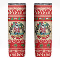 Mele Kalikimaka Hawaii Skinny Tumbler Funny Beer-Loving Santa Hawaiian Tropical LT14 Red - Polynesian Pride
