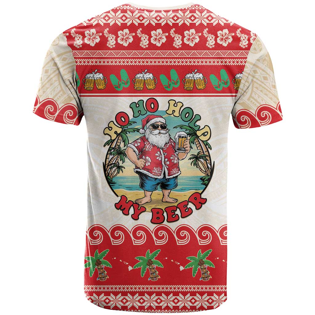 Mele Kalikimaka Hawaii T Shirt Funny Beer-Loving Santa Hawaiian Tropical - Polynesian Pride