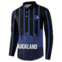 New Zealand Auckland Football Custom Button Sweatshirt Go City of Sails Est 2025 LT14 - Polynesian Pride