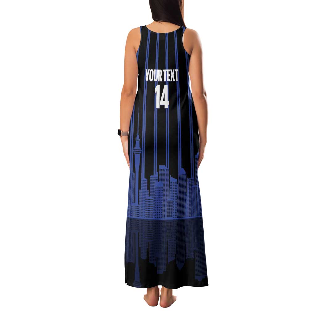 New Zealand Auckland Football Custom Family Matching Tank Maxi Dress and Hawaiian Shirt Go City of Sails Est 2025 LT14 - Polynesian Pride