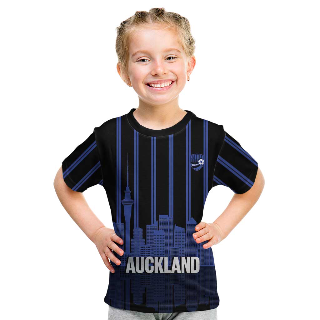 New Zealand Auckland Football Custom Kid T Shirt Go City of Sails Est 2025