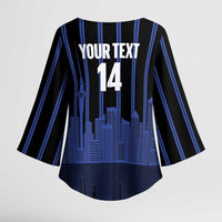 New Zealand Auckland Football Custom Kimono Sleeve Blouse Go City of Sails Est 2025 LT14 - Polynesian Pride