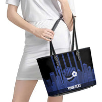 New Zealand Auckland Football Custom Leather Tote Bag Go City of Sails Est 2025 LT14 - Polynesian Pride