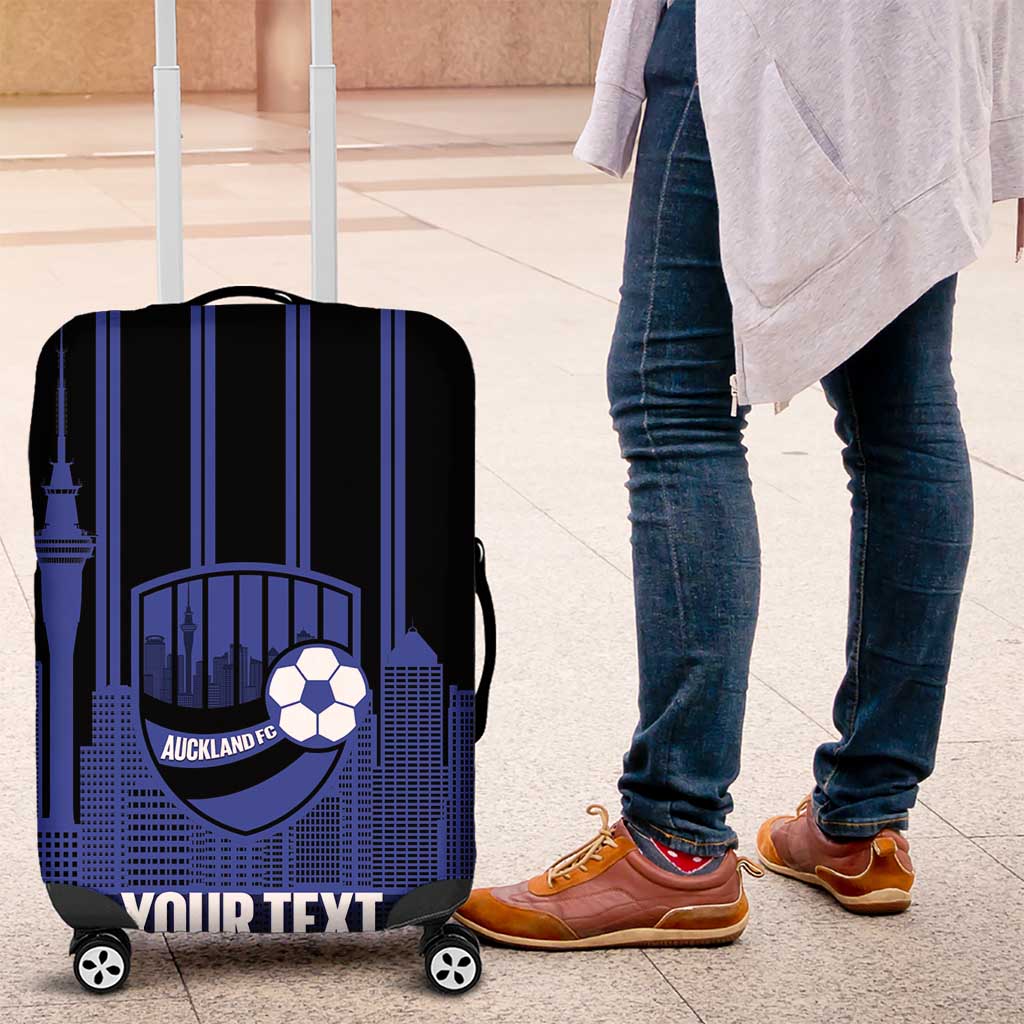 New Zealand Auckland Football Custom Luggage Cover Go City of Sails Est 2025 LT14 Black - Polynesian Pride