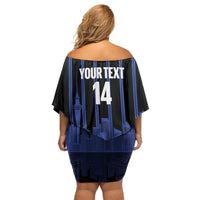 New Zealand Auckland Football Custom Off Shoulder Short Dress Go City of Sails Est 2025 LT14 - Polynesian Pride