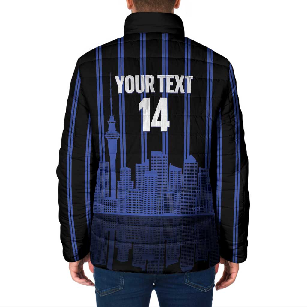 New Zealand Auckland Football Custom Padded Jacket Go City of Sails Est 2025 LT14 - Polynesian Pride