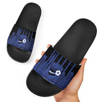 New Zealand Auckland Football Custom Slide Sandals Go City of Sails Est 2025 LT14 - Polynesian Pride