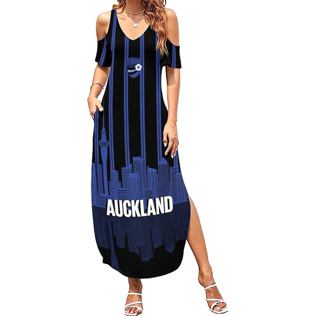 New Zealand Auckland Football Custom Summer Maxi Dress Go City of Sails Est 2025
