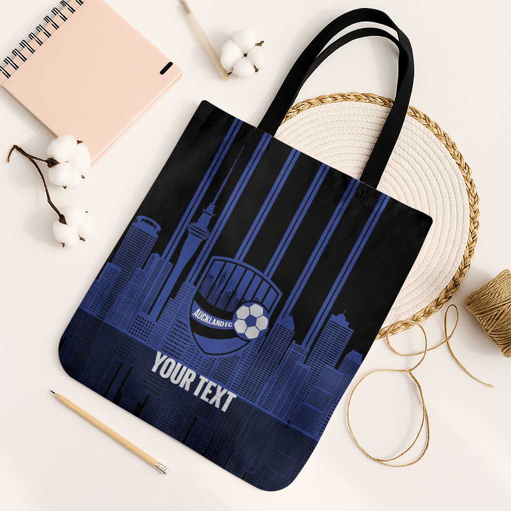New Zealand Auckland Football Custom Tote Bag Go City of Sails Est 2025 LT14 Black Strap One Size Black - Polynesian Pride