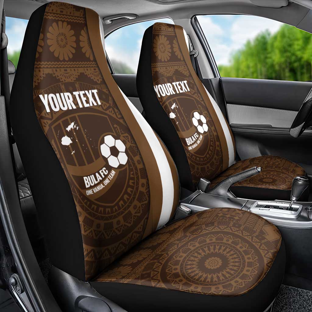 Bula Fiji Football Custom Car Seat Cover One Vanua One Team Tapa Pattern