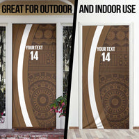 Bula Fiji Football Custom Door Cover One Vanua One Team Tapa Pattern