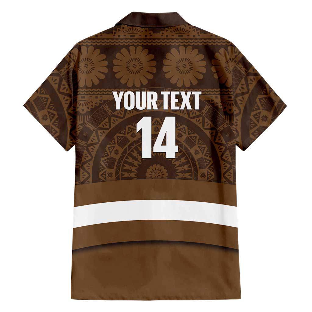 Bula Fiji Football Custom Family Matching Summer Maxi Dress and Hawaiian Shirt One Vanua One Team Tapa Pattern LT14 - Polynesian Pride