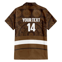 Bula Fiji Football Custom Family Matching Summer Maxi Dress and Hawaiian Shirt One Vanua One Team Tapa Pattern LT14 - Polynesian Pride